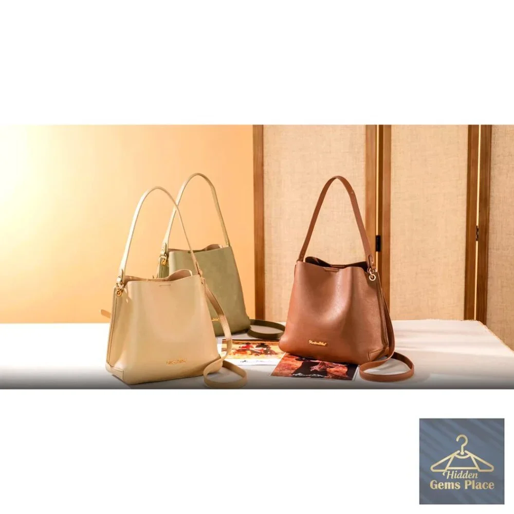 Medium Hobo Bag with Crossbody Strap, PU Leather, Spacious Interior